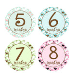 Hearts Galore Monthly Baby Stickers onesie sticker - INKtropolis