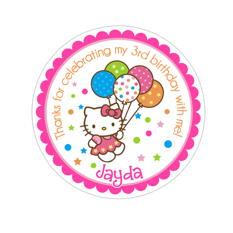 Hello Kitty Personalized Sticker Birthday Stickers - INKtropolis