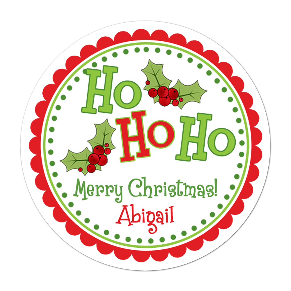Ho Ho Ho Personalized Sticker Christmas Stickers - INKtropolis