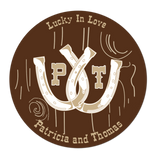 Lucky In Love Horseshoe Personalized Sticker Wedding Stickers - INKtropolis