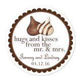 Hershey Hugs and Kisses Personalized Sticker Wedding Stickers - INKtropolis