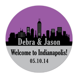 Indianapolis Indiana Skyline Personalized Sticker Wedding Stickers - INKtropolis