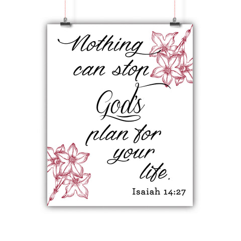 Bible Art Nothing Can Stop Gods Plan For Your Life Isaiah 14:27