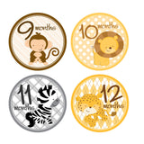 Baby Animals Monthly Baby Stickers onesie sticker - INKtropolis