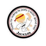 Karate Boy Personalized Sticker Birthday Stickers - INKtropolis