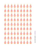 Monthly Planner Stickers Kawaii Birthday Cupcakes Stickers Planner Labels Compatible with Erin Condren Life Planner - 81 Stickers planner sticker - INKtropolis