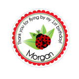 LadyBug Personalized Sticker Birthday Stickers - INKtropolis
