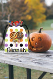 Personalized Halloween Trick Or Treat Bag, Kids Drawstring Bag - Lollipops