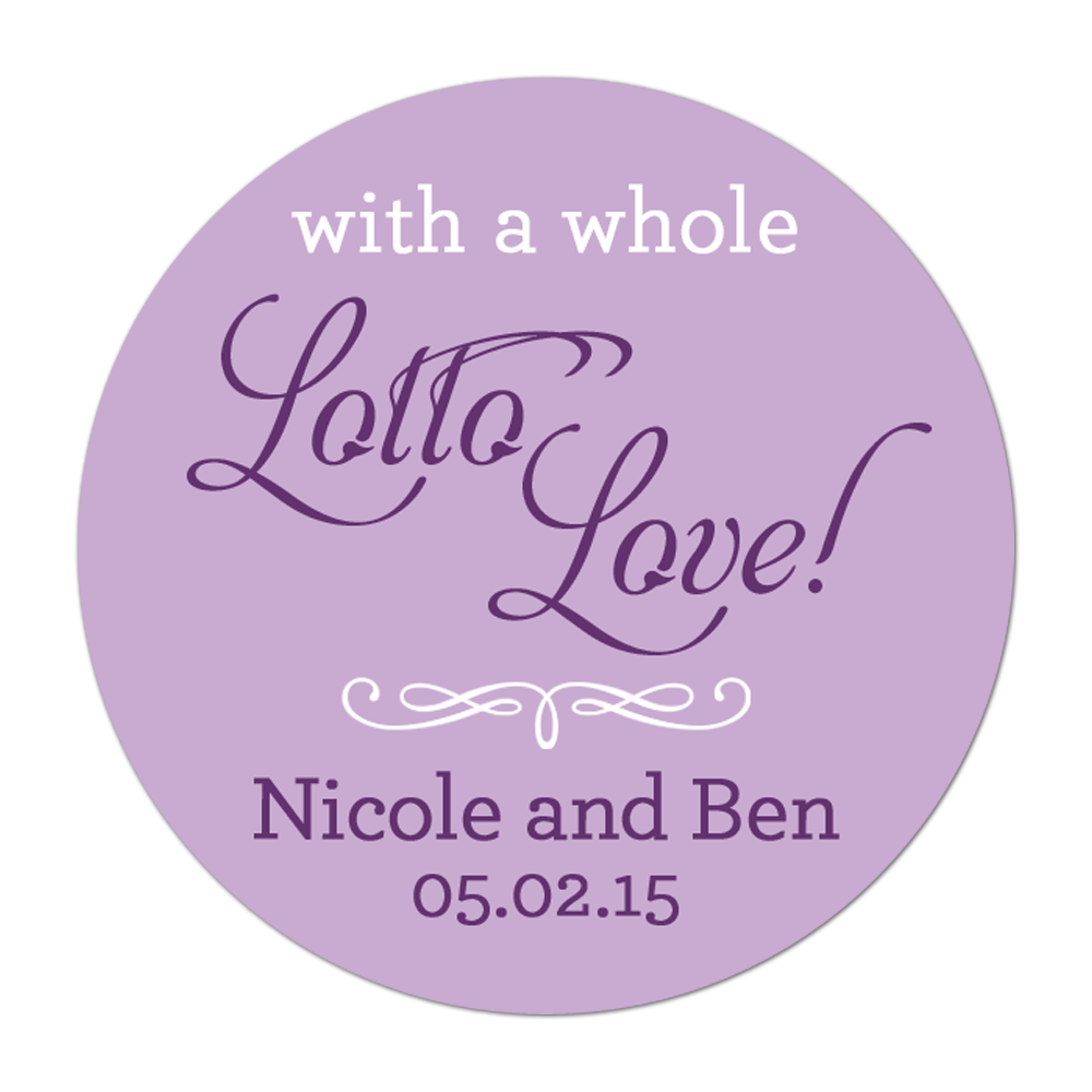 Whole Lotto Love Personalized Sticker Wedding Stickers - INKtropolis