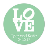 LOVE Block Letter Personalized Sticker Wedding Stickers - INKtropolis
