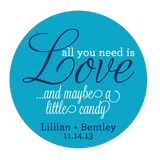 Love And Candy Personalized Sticker Wedding Stickers - INKtropolis