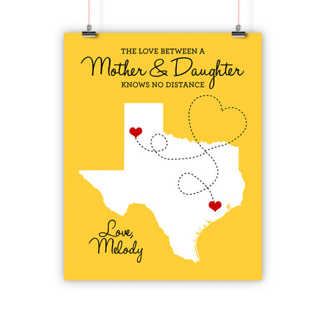 Mother's Day Gift Long Distance Relationship Map