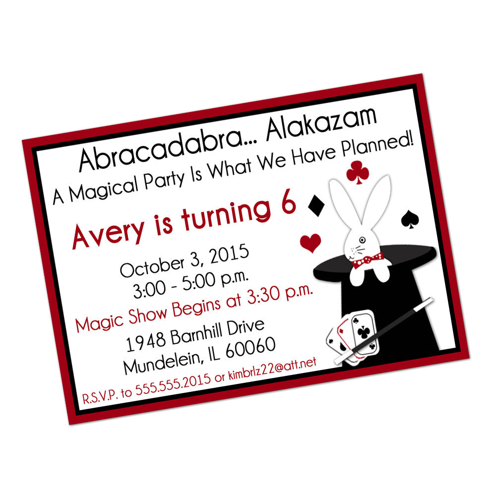 Magic Invitation Gif Magic Show Birthday Party Invitations