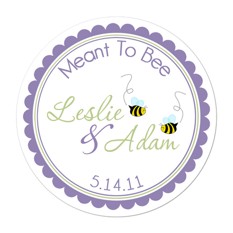 Meant To Bee Wedding Favor Sticker