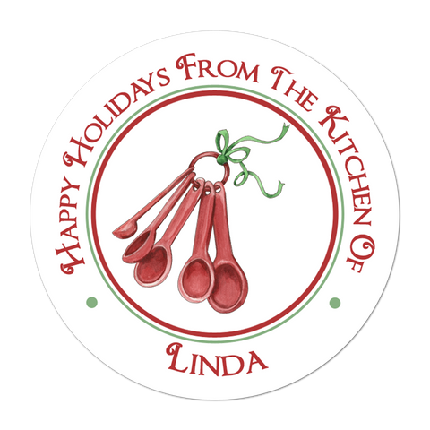 Measuring Spoons Personalized Kitchen Label