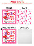 Personalized Girl Puppy Valentine's Day Tags, Valentine Cards