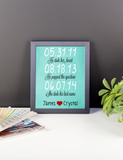 Couples Gift, Boyfriend, Girlfriend, Engagement, Wedding, Love Timeline, Poster, Print Framed or Canvas wedding art - INKtropolis
