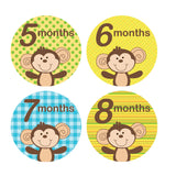Monkey Monthly Baby Stickers onesie sticker - INKtropolis