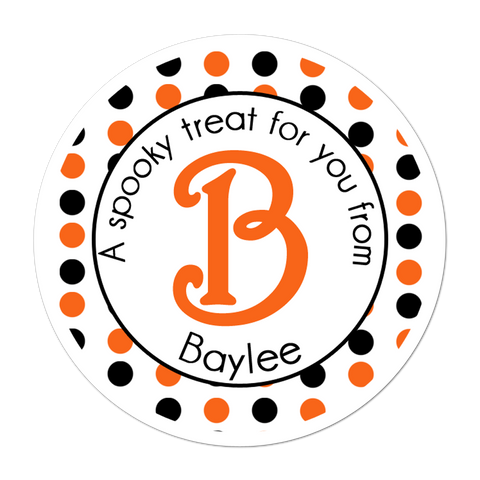 Halloween Monogram Personalized Halloween Sticker