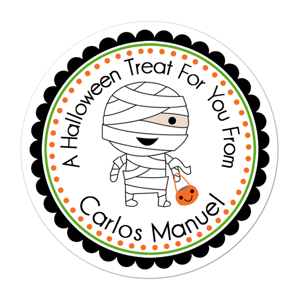Mummy Personalized Sticker Halloween Stickers - INKtropolis
