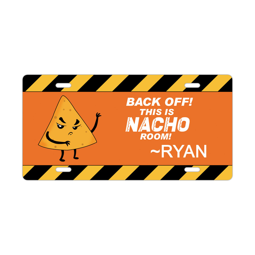 Personalized Nacho License Plate Sign - Kids Door Sign