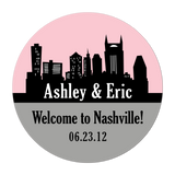 Nashville Tennessee Skyline Personalized Sticker Wedding Stickers - INKtropolis