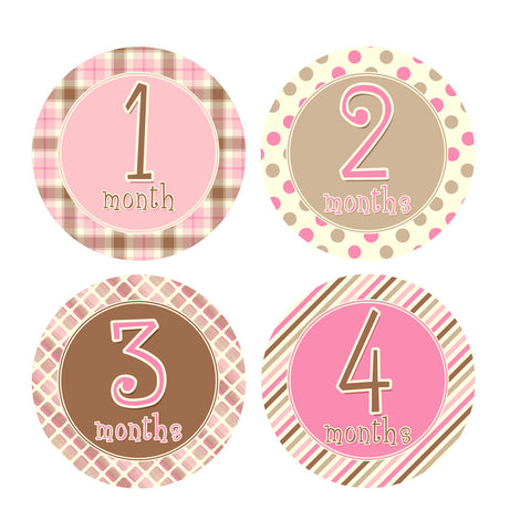Neopolitan Baby Month Stickers