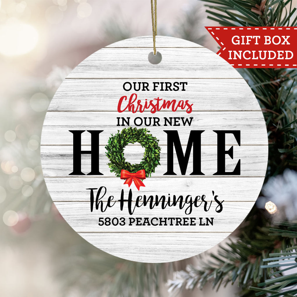 Personalized Farmhouse New Home Christmas Ornament