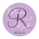 Cursive Monogram Personalized Sticker Wedding Stickers - INKtropolis
