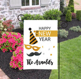 Personalized Happy New Year Garden Flag - New Year Party