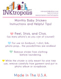 Chalkboard Floral Fancy Frame Monthly Baby Stickers - Frame Shaped onesie sticker - INKtropolis