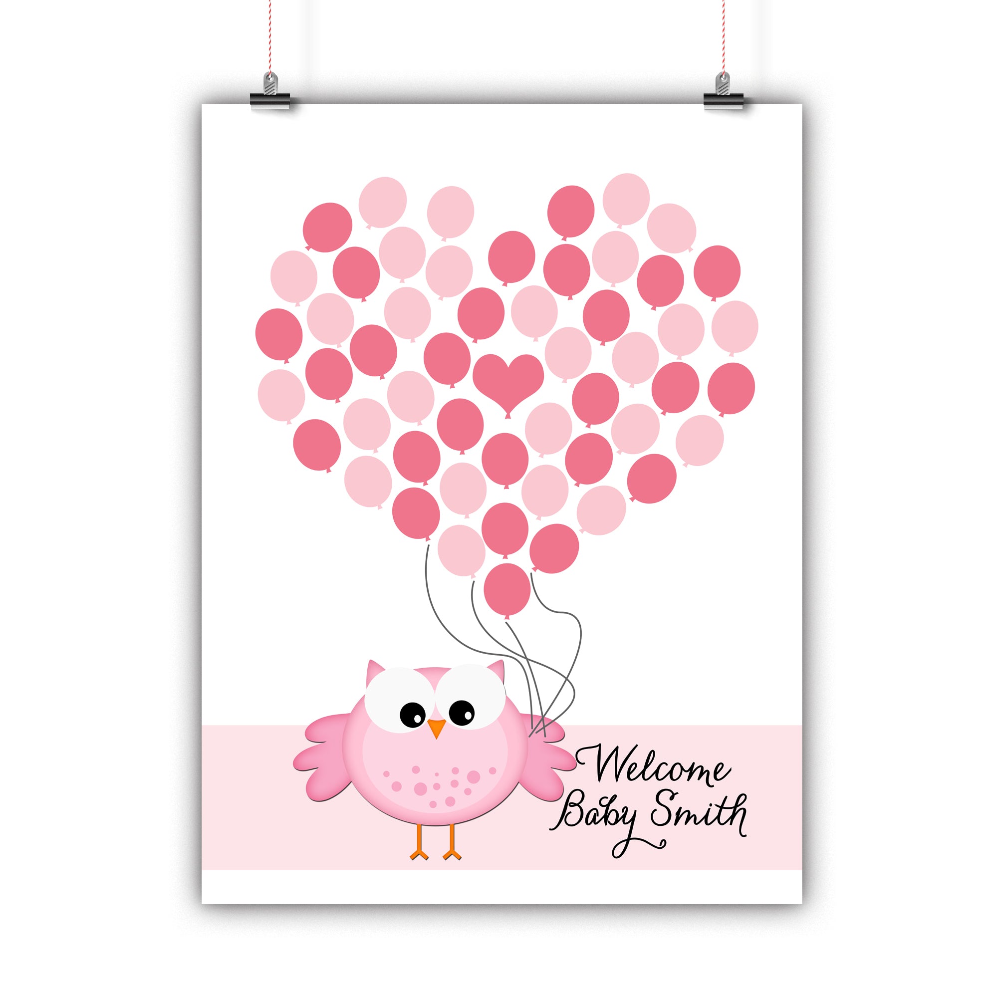 Personalized baby shower guest sales book