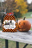 Personalized Halloween Trick Or Treat Bag, Kids Drawstring Bag - Owl Family