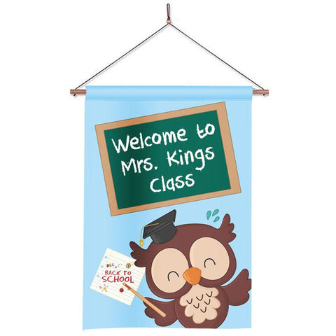 Personalized Classroom Flag - Teacher Flag - Classroom Decor - Owl Teacher