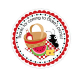 Picnic Basket Personalized Sticker Birthday Stickers - INKtropolis