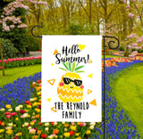 Personalized Summer Garden Flag - Pineapple Dude