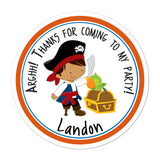 Pirate Pegleg Personalized Sticker Birthday Stickers - INKtropolis