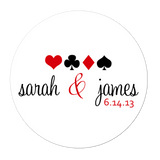 Gambling Vegas Style Personalized Sticker Wedding Stickers - INKtropolis