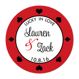Poker Chip Personalized Sticker Wedding Stickers - INKtropolis