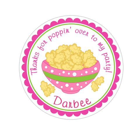 Popcorn Bowl Personalized Sticker
