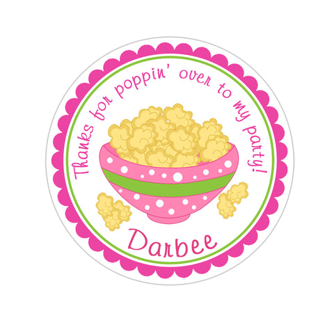 Popcorn Bowl Personalized Sticker