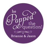 He Popped The Question Personalized Sticker Wedding Stickers - INKtropolis