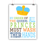 Bathroom Kids Prince Rules Poster, Print, Framed or Canvas bathroom art - INKtropolis
