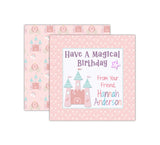 Personalized Princess Castle Birthday Gift Tags