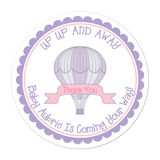 Hot Air Balloon Personalized Sticker Baby Shower Stickers - INKtropolis