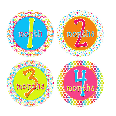Rainbow Baby Month Stickers