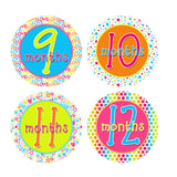 Rainbow Monthly Baby Stickers onesie sticker - INKtropolis