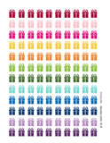 Monthly Planner Stickers Rainbow Gift Present Stickers Planner Labels Compatible with Erin Condren Vertical Life Planner - 104 Stickers planner sticker - INKtropolis