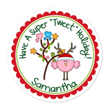 Bird Reindeer Personalized Sticker Birthday Stickers - INKtropolis