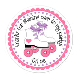 Roller Skate Personalized Sticker Birthday Stickers - INKtropolis